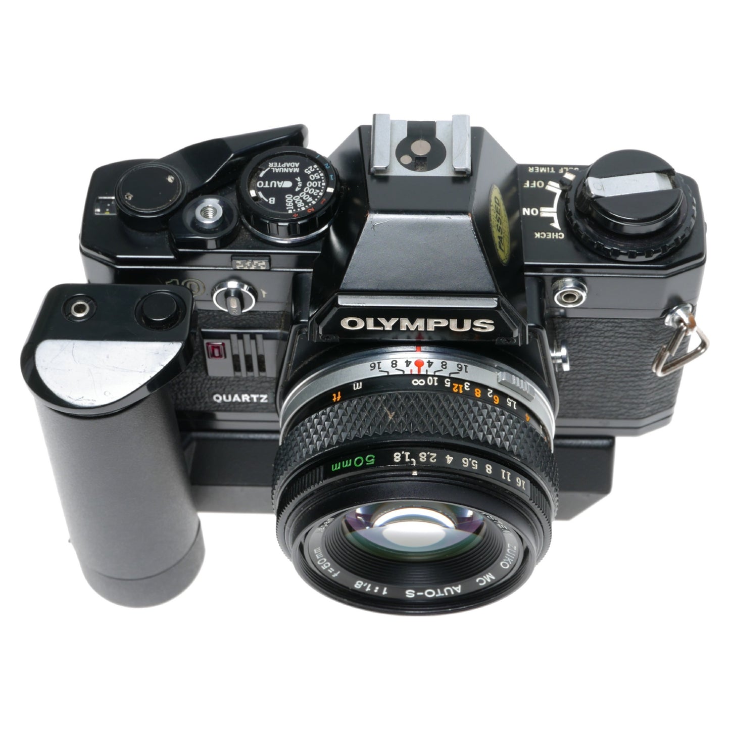 Olympus OM-10 Quartz SLR Camera MC Auto-S 1:1.8 f-50mm Motor Drive