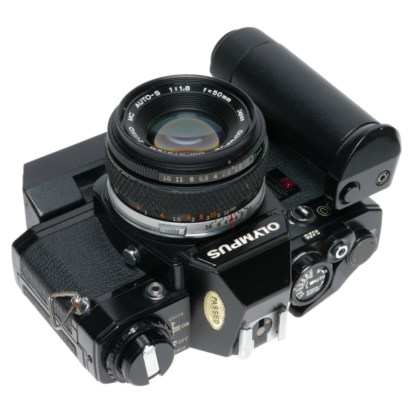 Olympus OM-10 Quartz SLR Camera MC Auto-S 1:1.8 f-50mm Motor Drive