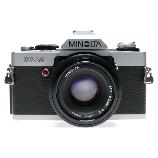 Minolta XG-A 35mm SLR Film Camera MD 1:2 50mm Lens