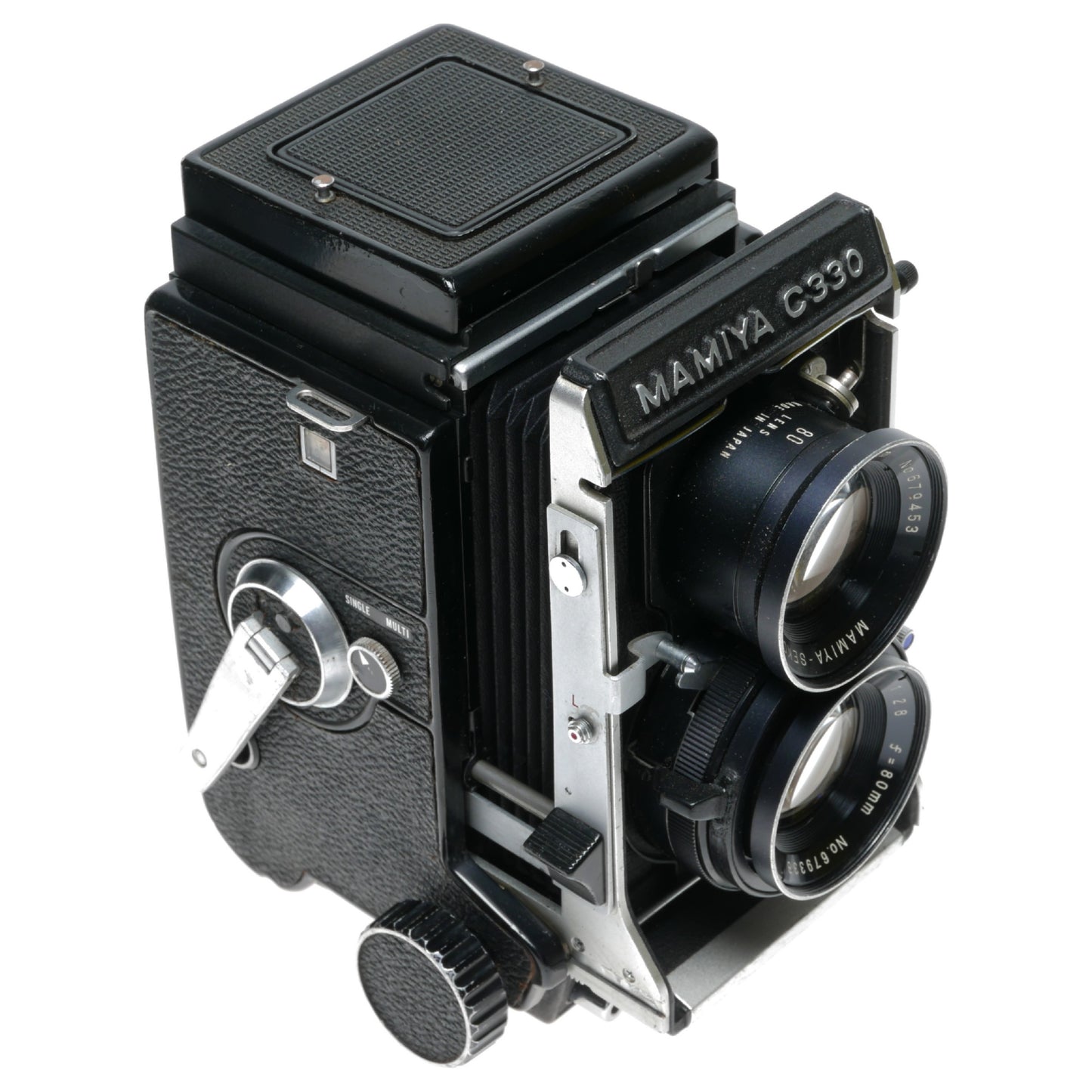 Mamiya C330 Professional-f TLR 120 Film Camera Blue Dot Sekor 2.8/80mm Lens