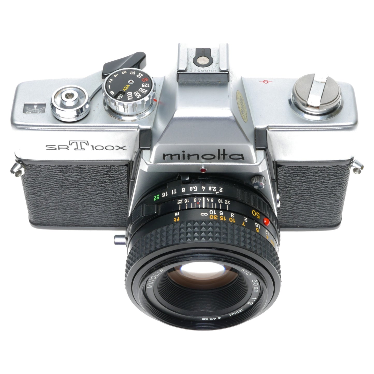 Minolta SRT 100X 35mm Film SLR Camera MD 1:2./50 Lens