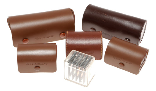 Kern-Paillard Leather Lens Cases with Filters Set