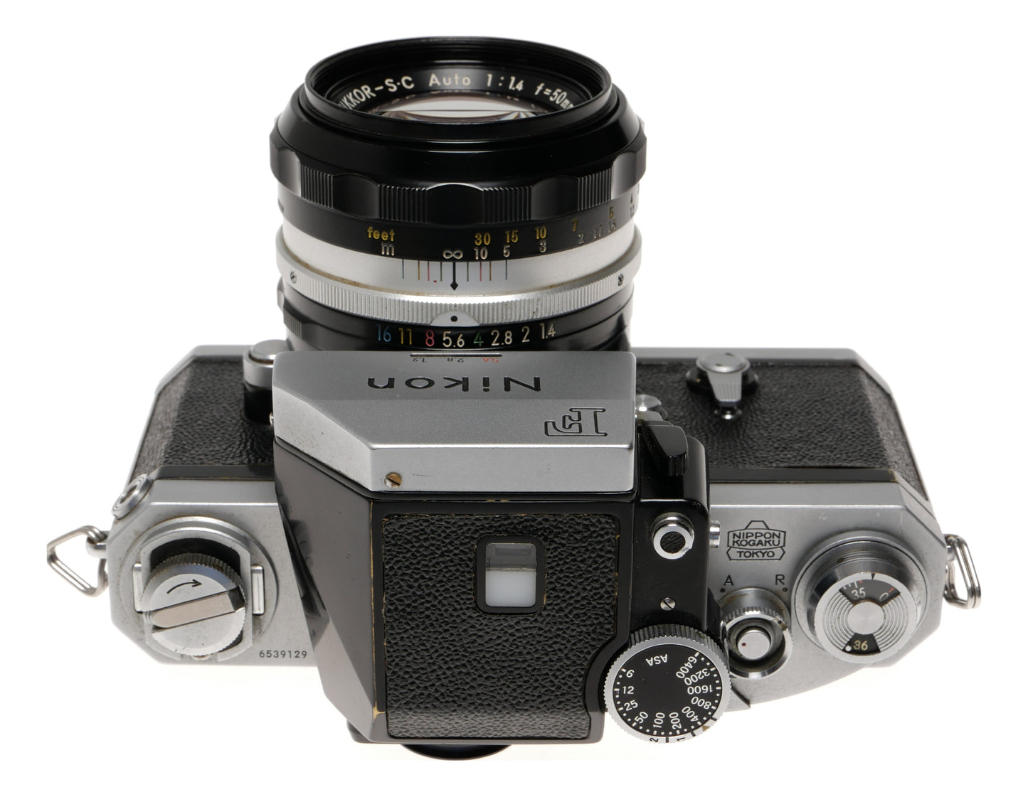 Nikon F 35mm SLR Film Camera with 50mm f/1.4 Lens - View 3