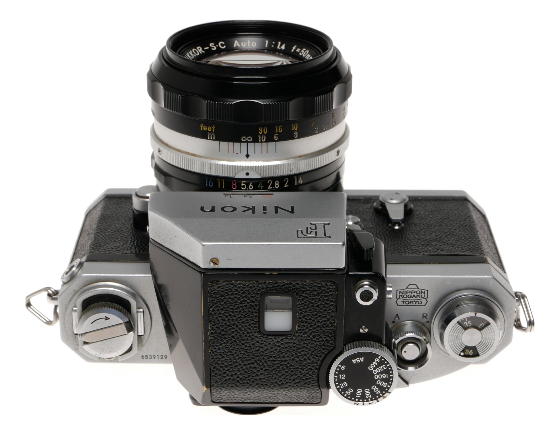Nikon F 35mm SLR Film Camera with 50mm f/1.4 Lens - View 3
