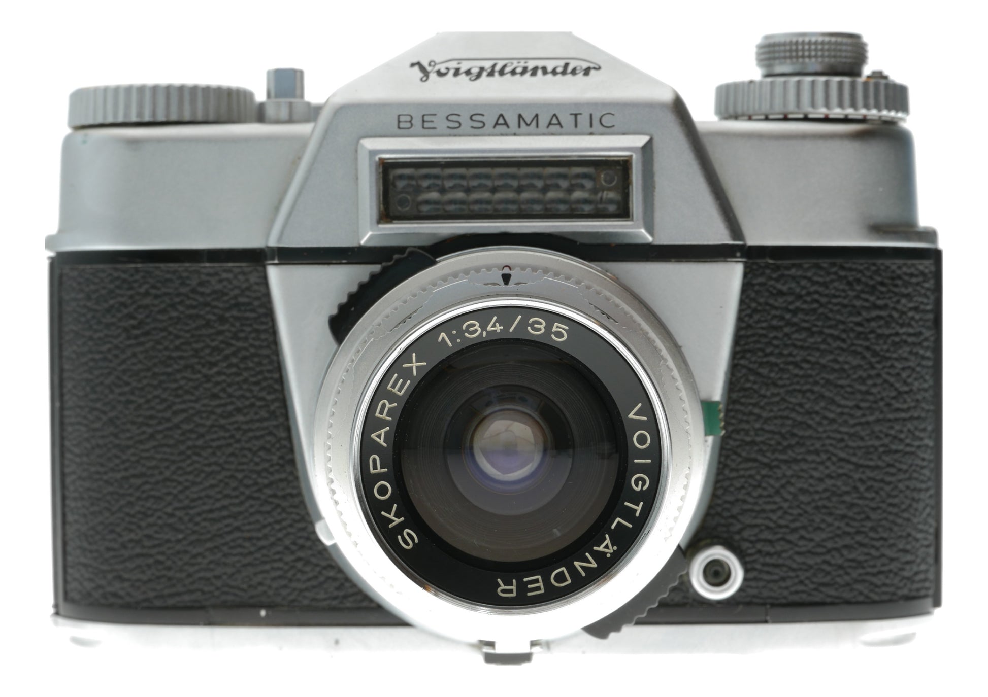 Voigtländer Bessamatic Vintage Film Camera with Skoparex 35mm f/3.4 and 50mm f/2.8 Lenses, Made in West Germany - View 3