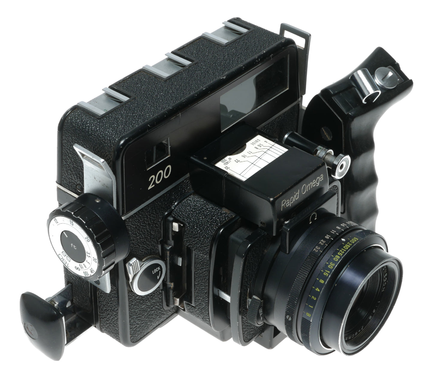 Konica Rapid Omega 200 Vintage Film Camera with Super Omegatron 58mm f/3.5 Lens - View 4