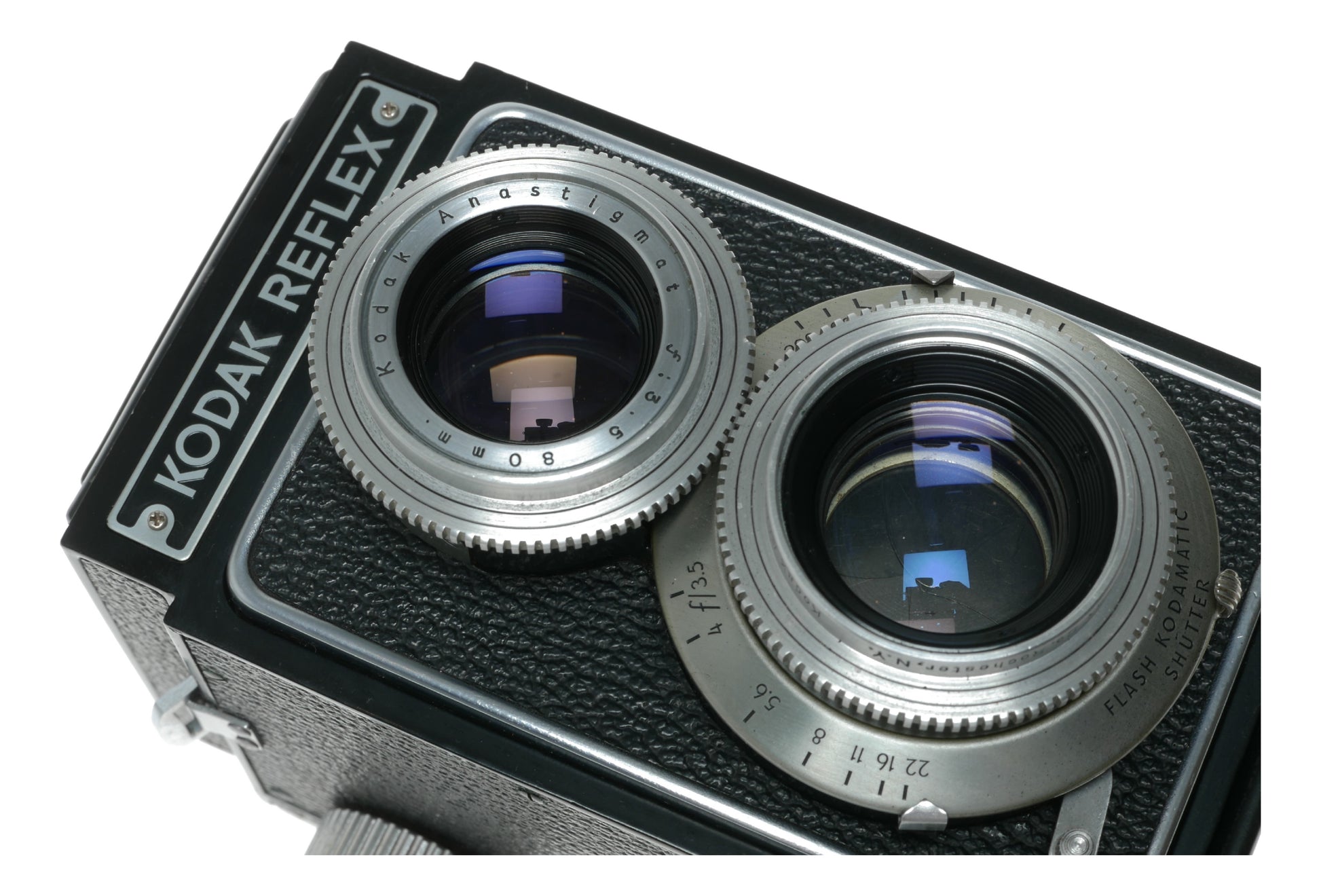 Kodak Reflex Vintage TLR Camera with 80mm f/3.5 Anastigmat Lens and Flash Kodamatic Shutter - View 10
