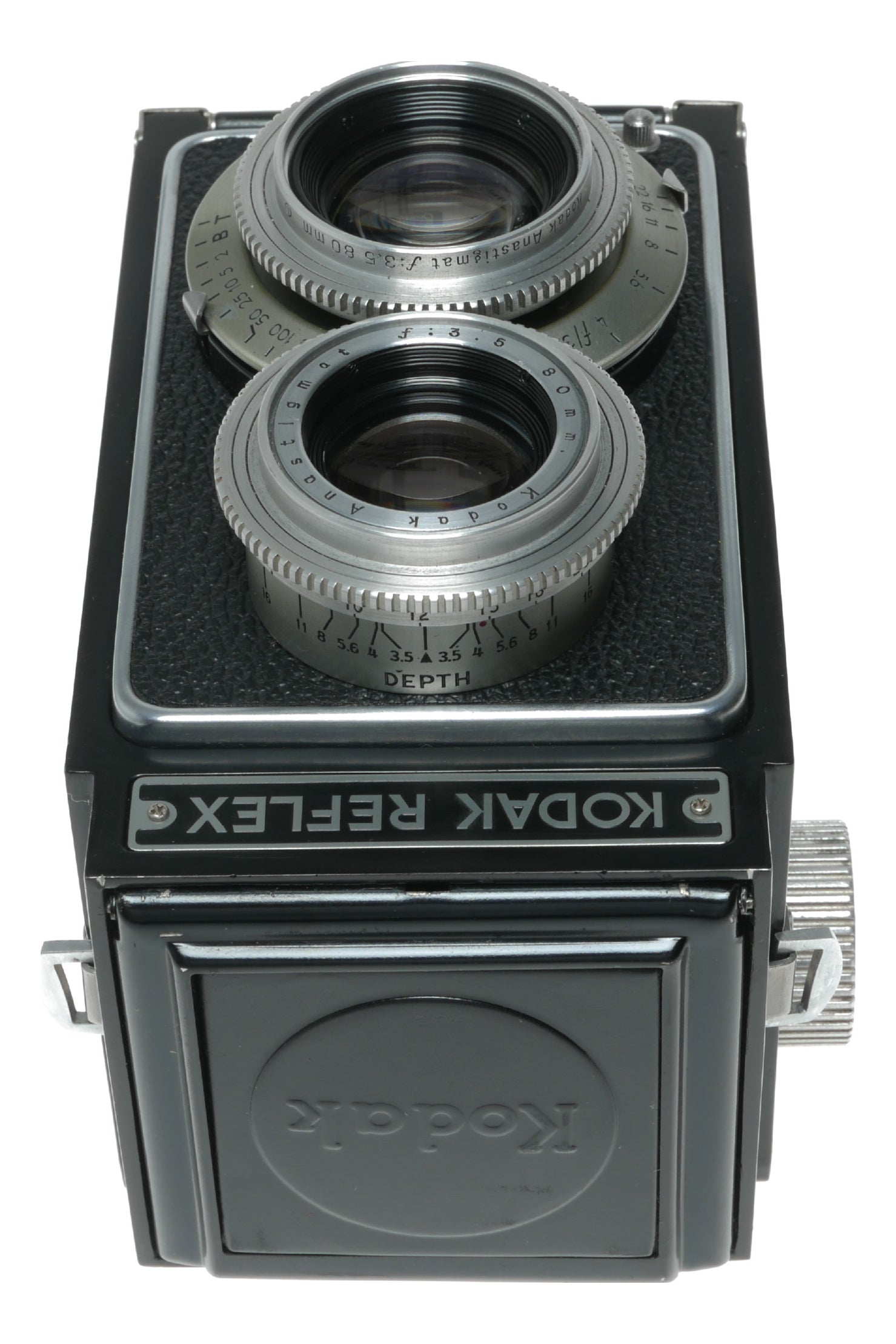 Kodak Reflex Vintage TLR Camera with 80mm f/3.5 Anastigmat Lens and Flash Kodamatic Shutter - View 12
