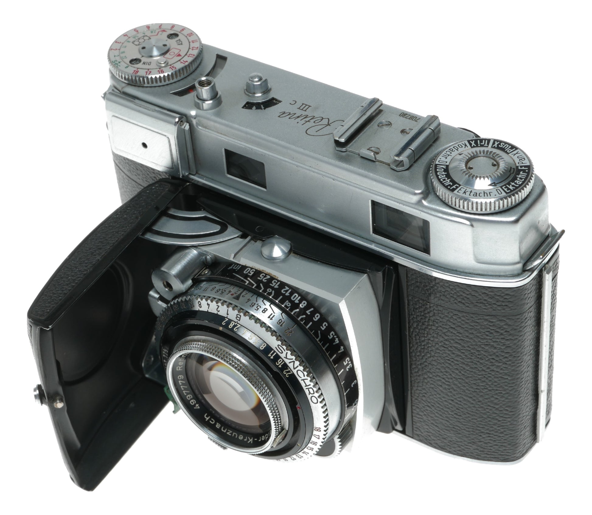 Kodak Retina IIIc Vintage Rangefinder Camera with Schneider-Kreuznach Xenon C 50mm f/2.0 Lens - View 3