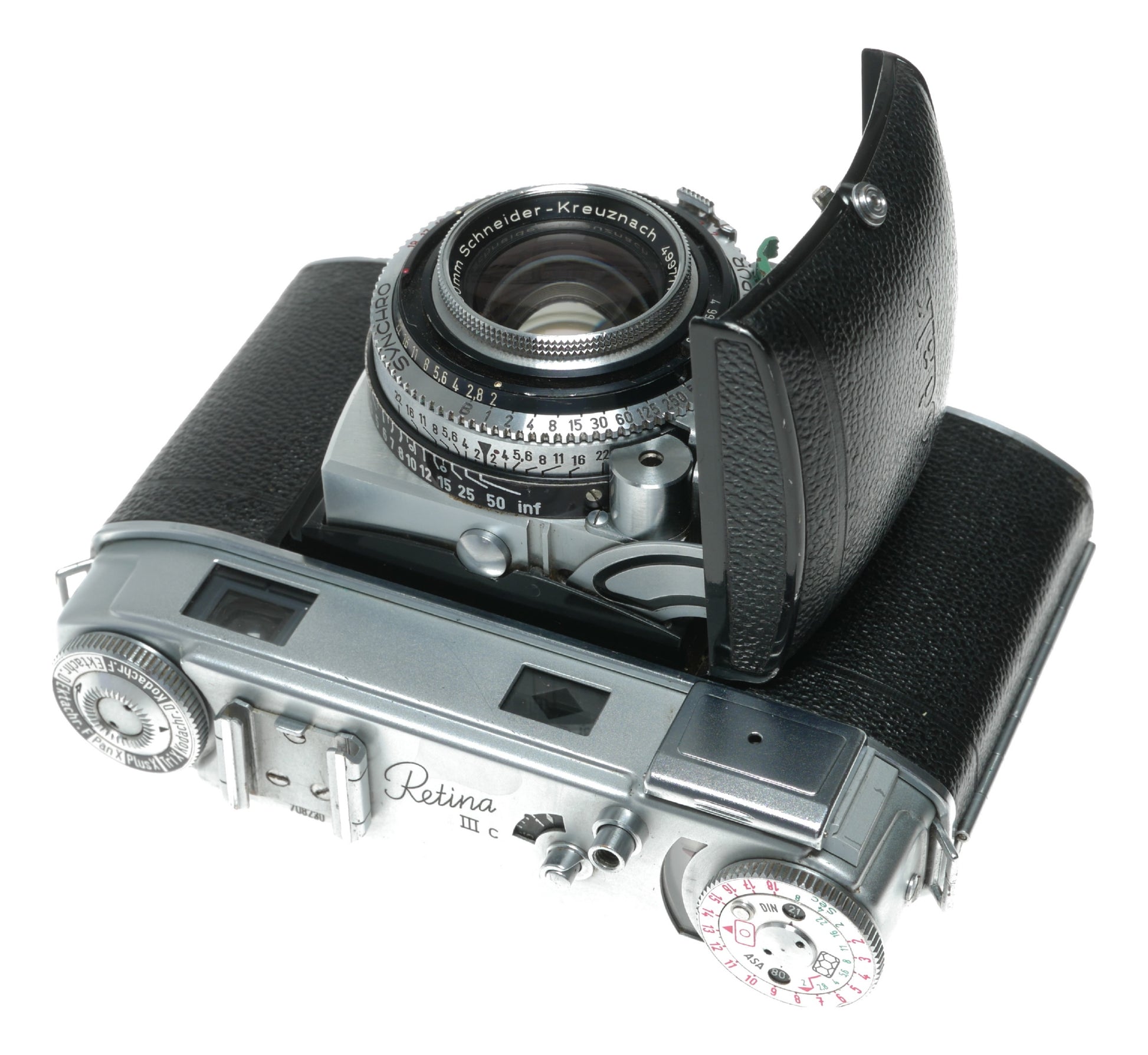 Kodak Retina IIIc Vintage Rangefinder Camera with Schneider-Kreuznach Xenon C 50mm f/2.0 Lens - View 7