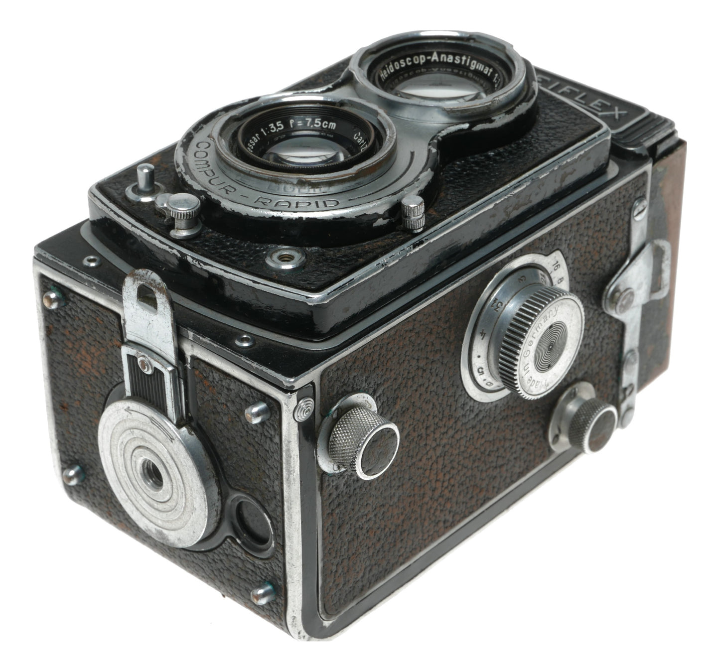 Rollei Rolleiflex Vintage TLR Camera with Carl Zeiss Tessar 75mm f/3.5 Lens and Compur-Rapid Shutter - View 5