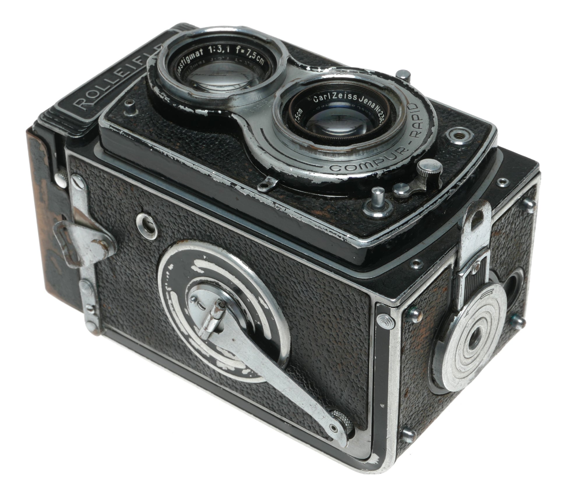Rollei Rolleiflex Vintage TLR Camera with Carl Zeiss Tessar 75mm f/3.5 Lens and Compur-Rapid Shutter - View 6