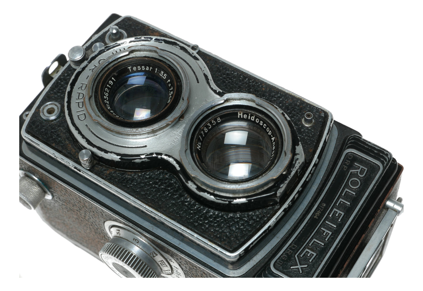 Rollei Rolleiflex Vintage TLR Camera with Carl Zeiss Tessar 75mm f/3.5 Lens and Compur-Rapid Shutter - View 8