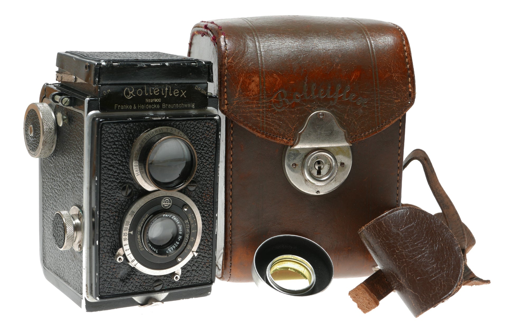 Rolleiflex Nr.21900 Vintage TLR Camera with Carl Zeiss Tessar 75mm f/3.5 Lens