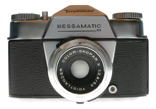 Voigtländer Bessamatic M Vintage Film Camera with Color-Skopar 50mm f/2.8 Lens, Made in West Germany