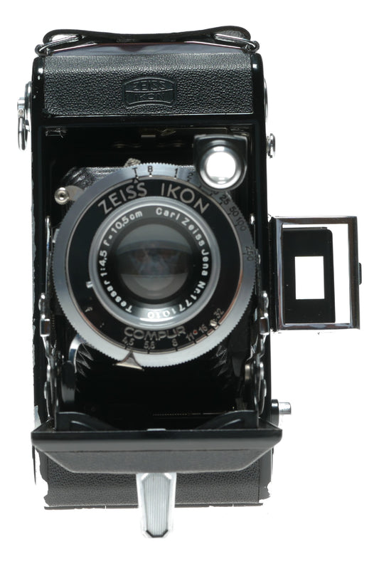 Zeiss Ikon Vintage Film Camera with Tessar 10.5cm f/4.5 Lens and Compur Shutter
