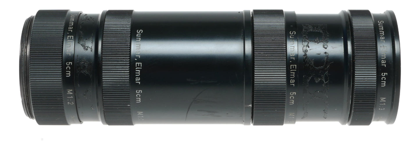 Leica Summar 5cm f/2 Lens with Elmar 5cm f/3.5
