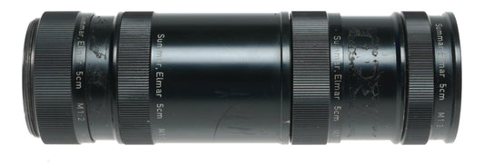 Leica Summar 5cm f/2 Lens with Elmar 5cm f/3.5