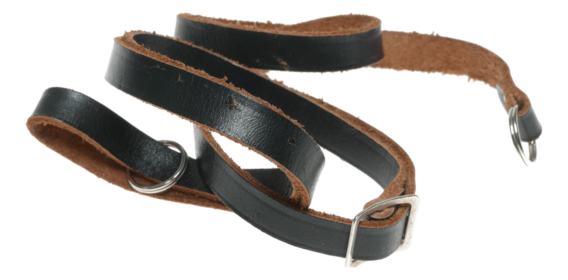 Leather Camera Strap with Metal Rings