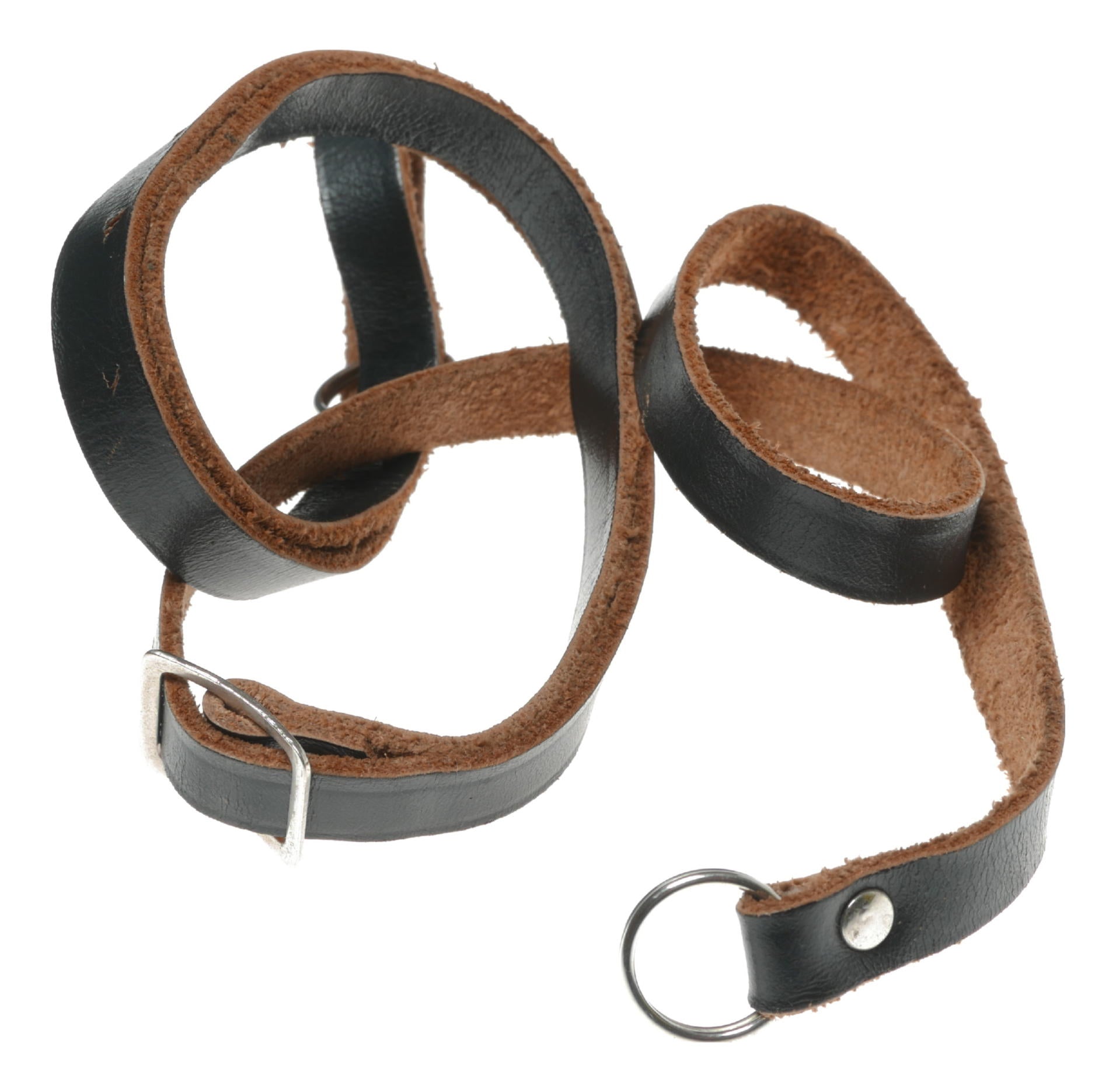 Leather Camera Strap with Metal Rings - View 2