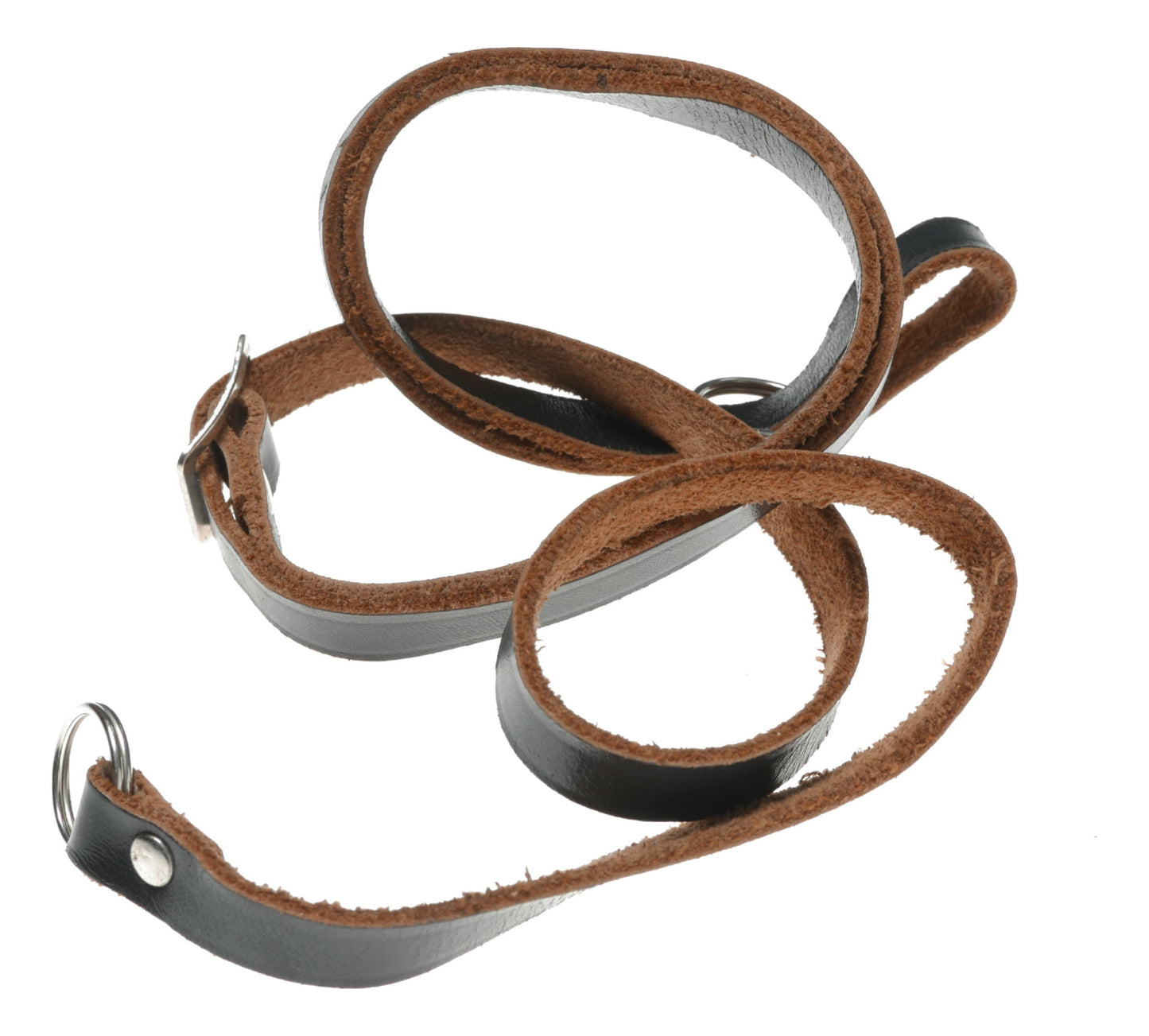 Leather Camera Strap with Metal Rings - View 3