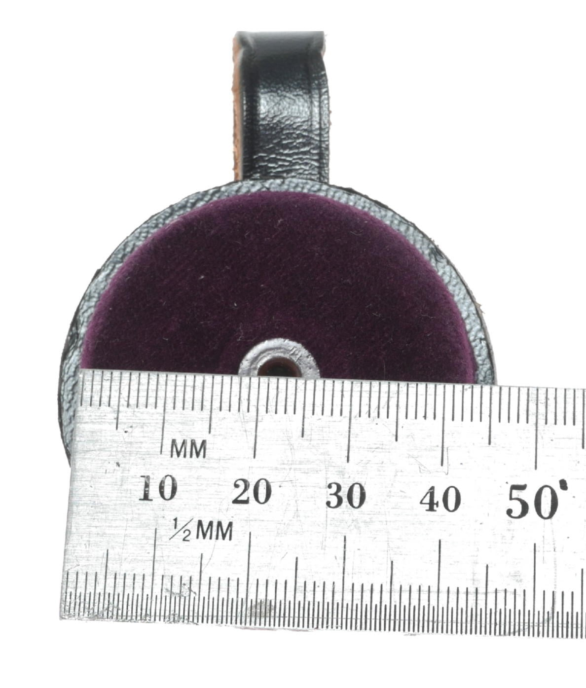 Leather Camera Lens Cap with Strap - View 4