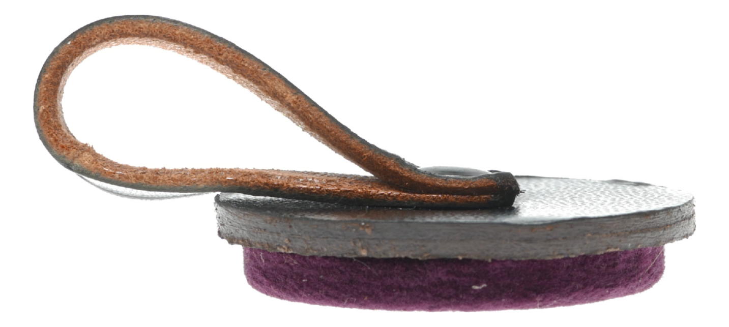 Leather Camera Lens Cap with Strap - View 6