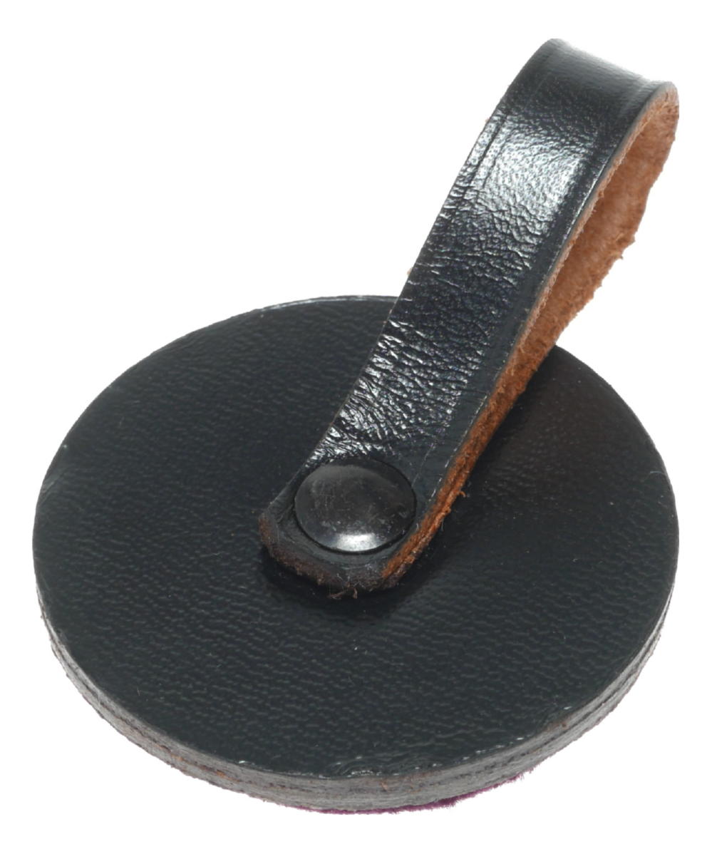 Leather Camera Lens Cap with Strap - View 10