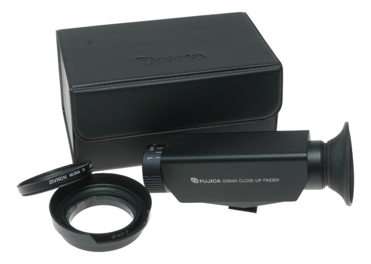 Fujica GS645 Vintage Film Camera with Close-Up Finder and Zivnon 40.5mm 1B Lens Filter