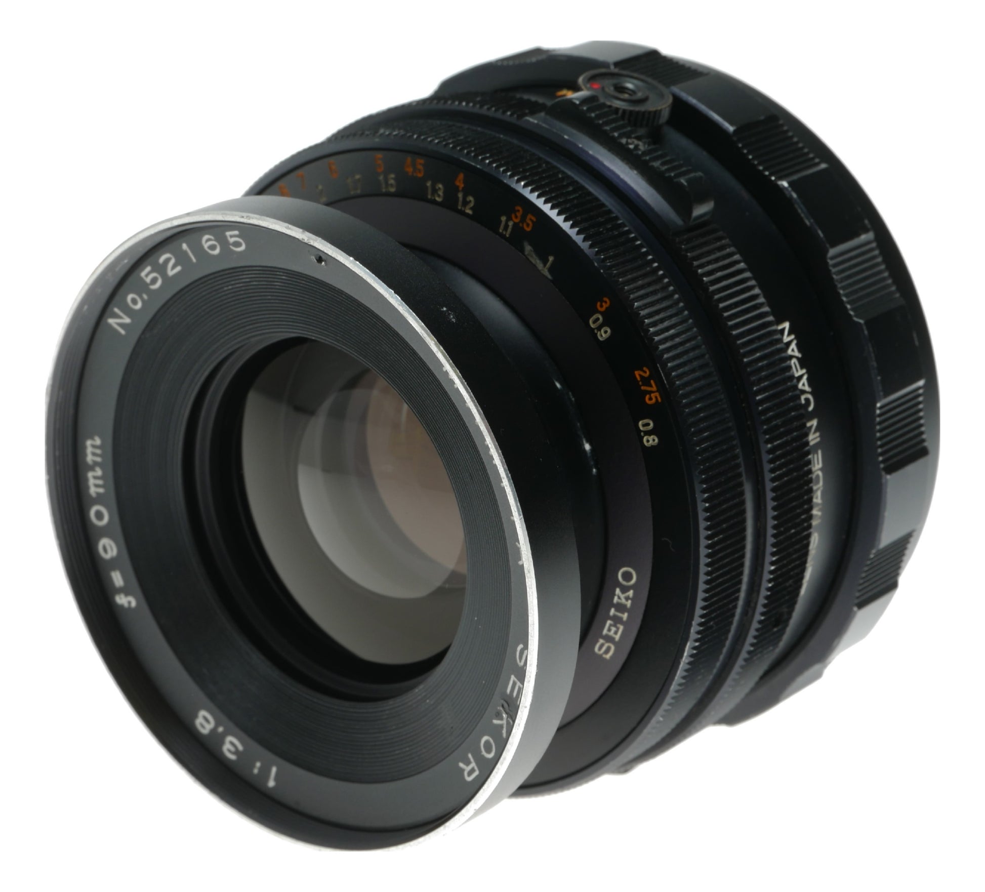 Mamiya-Sekor 90mm f/3.8 Vintage Camera Lens Made in Japan - View 2