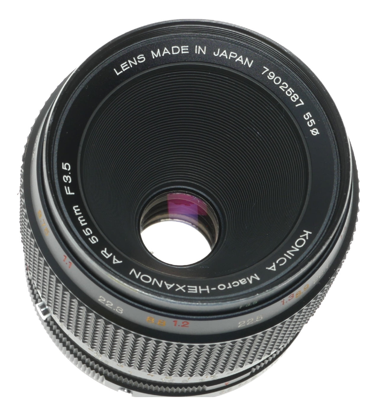 Konica Macro-HEXANON AR 55mm f/3.5 Vintage Camera Lens Made in Japan - View 8