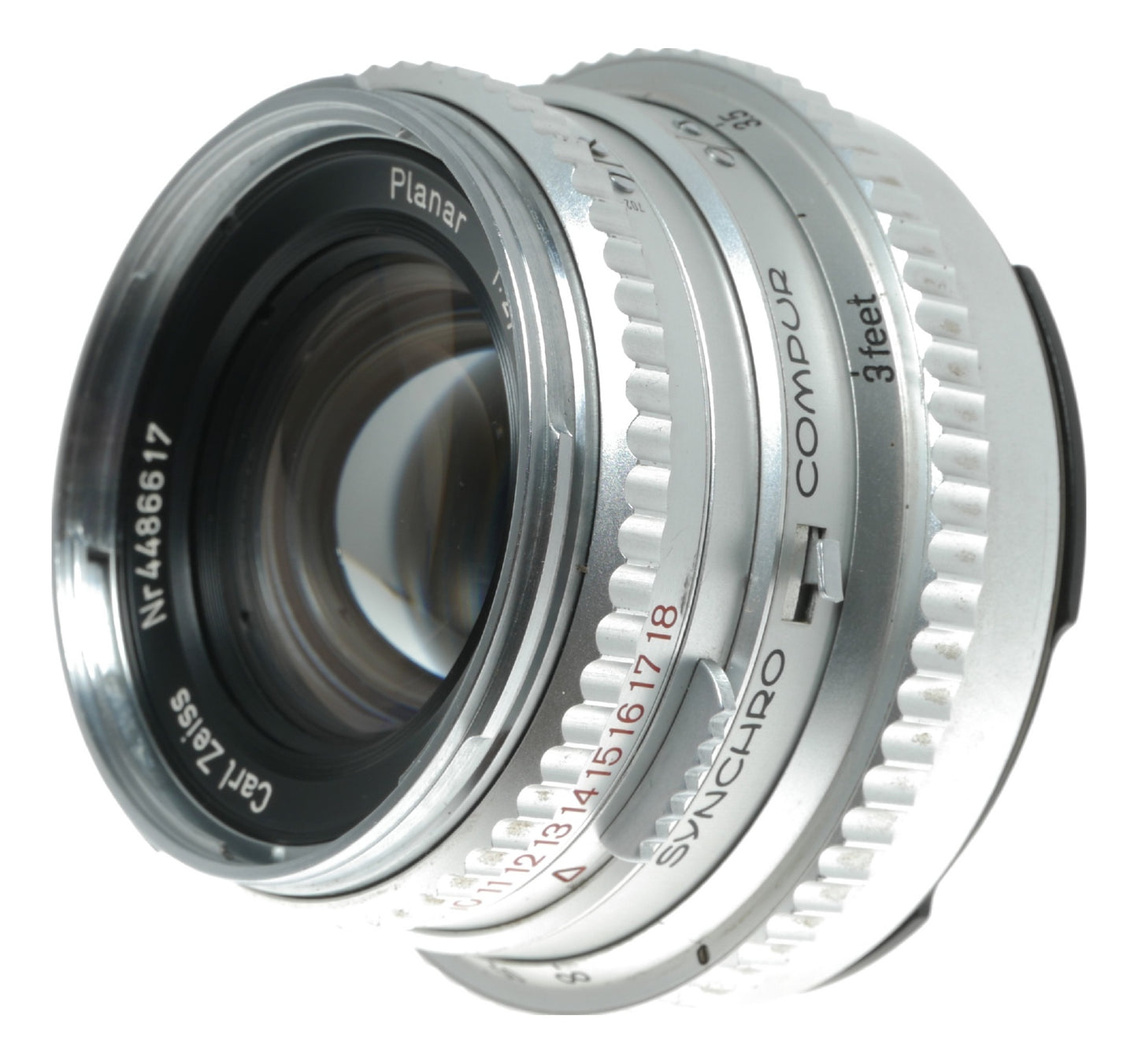 Carl Zeiss Planar 80mm f/2.8 Vintage Lens for Hasselblad Camera Made in West Germany - View 3