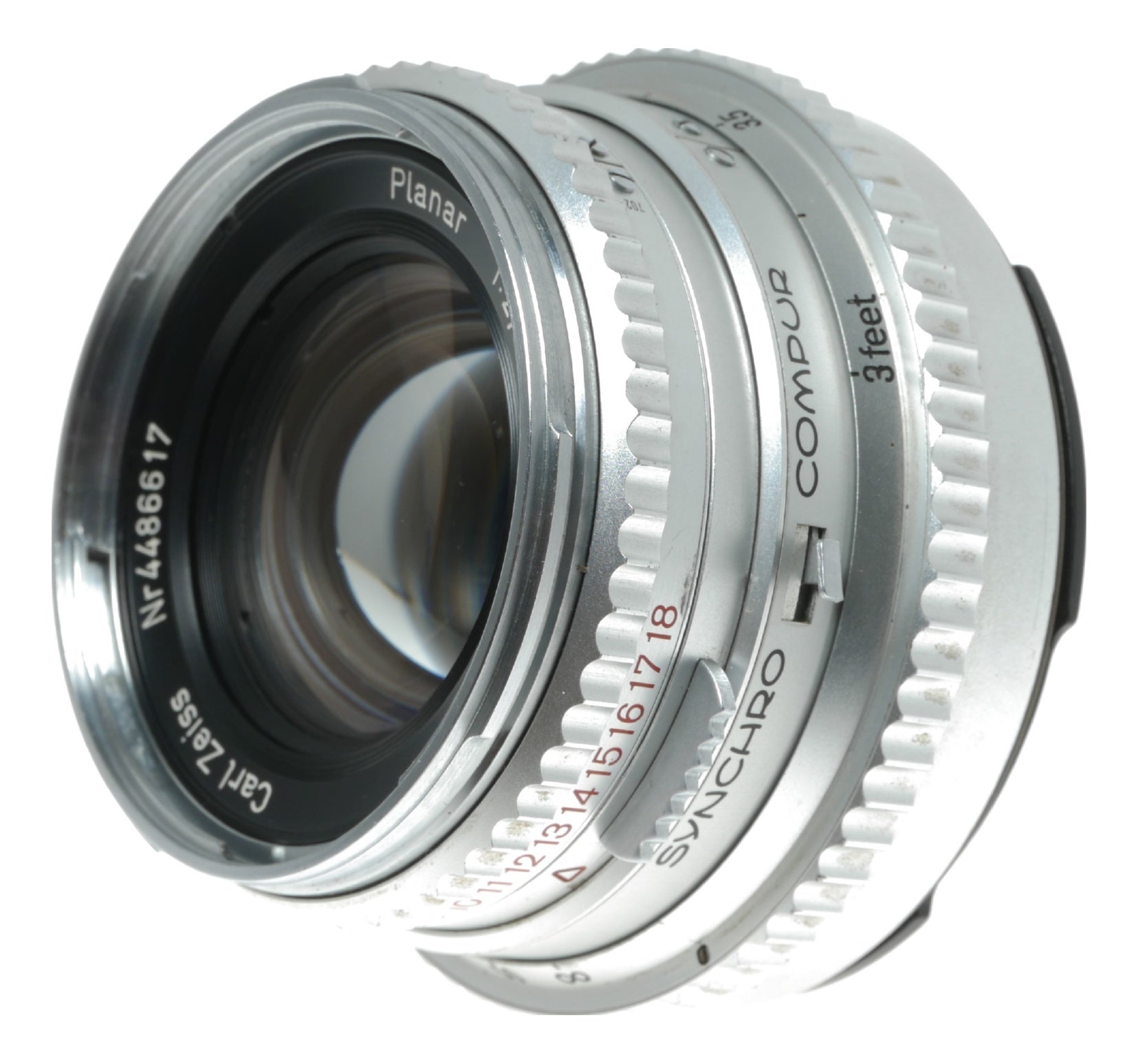 Carl Zeiss Planar 80mm f/2.8 Vintage Lens for Hasselblad Camera Made in West Germany - View 3