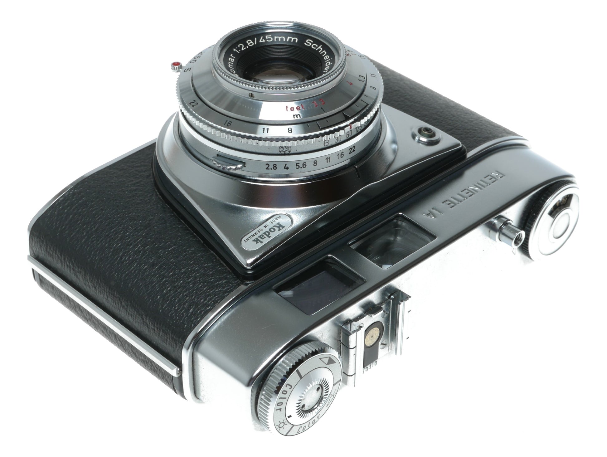 Kodak Retinette JA Vintage Film Camera with Schneider-Kreuznach Reomar 45mm f/2.8 Lens and Prontor 250S Shutter - View 3