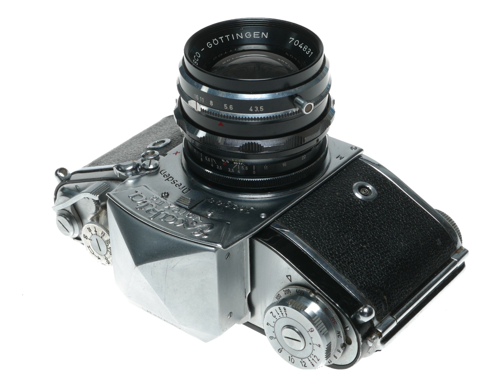 Exakta Varex IIa Vintage SLR Camera with Isco-Gottingen Westron 35mm f/3.5 Lens - View 4