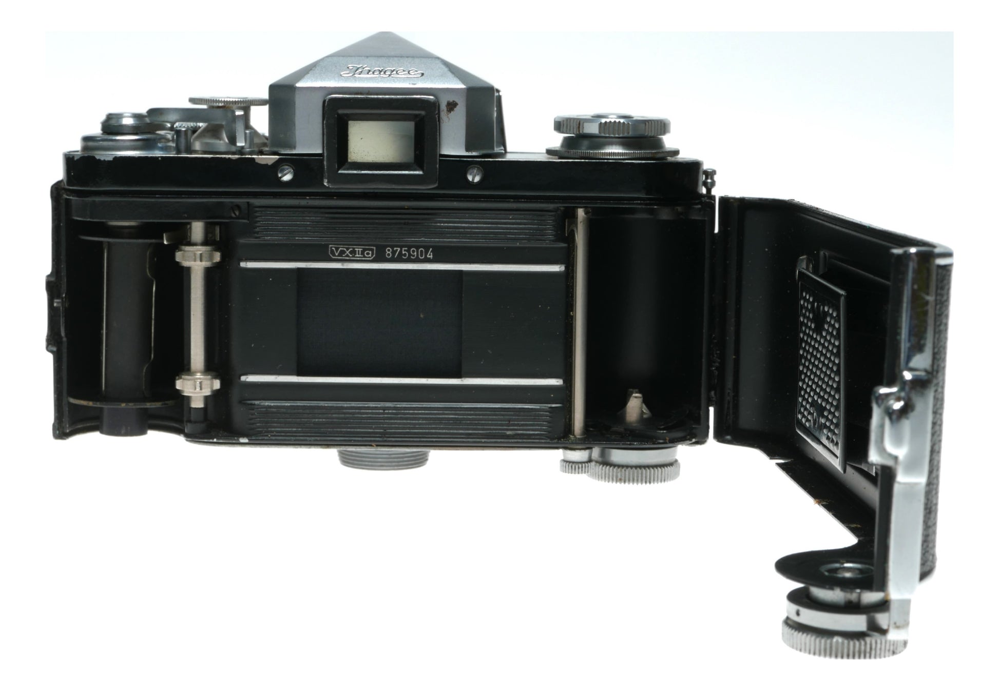 Exakta Varex IIa Vintage SLR Camera with Isco-Gottingen Westron 35mm f/3.5 Lens - View 7