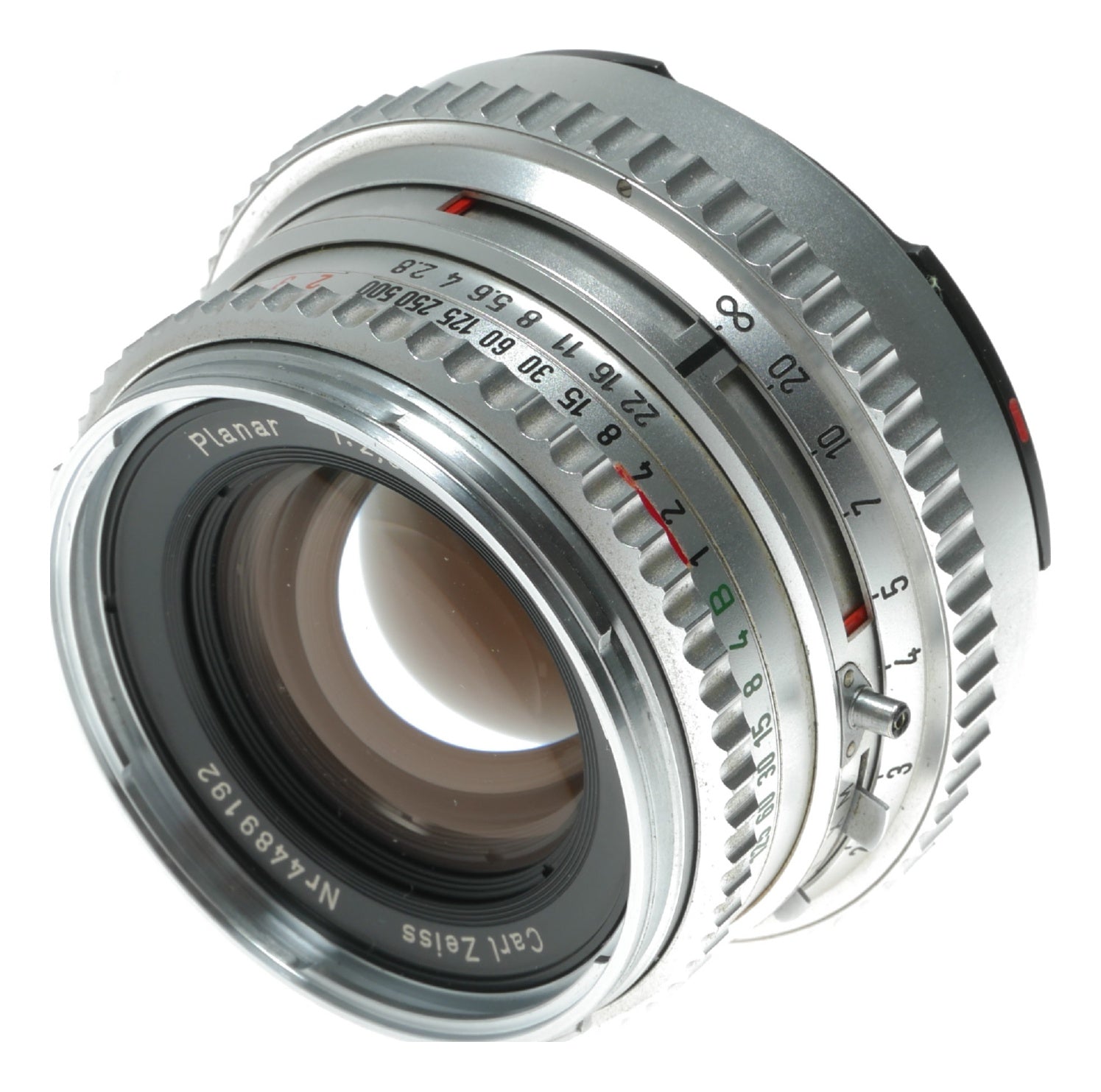 Carl Zeiss Planar 80mm f/2.8 Vintage Camera Lens with Compur Shutter - View 2