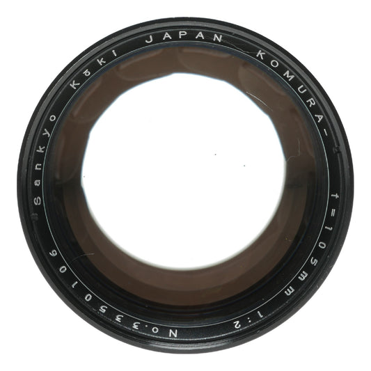Sankyo Koki Komura 105mm f/2 Vintage Camera Lens from Japan