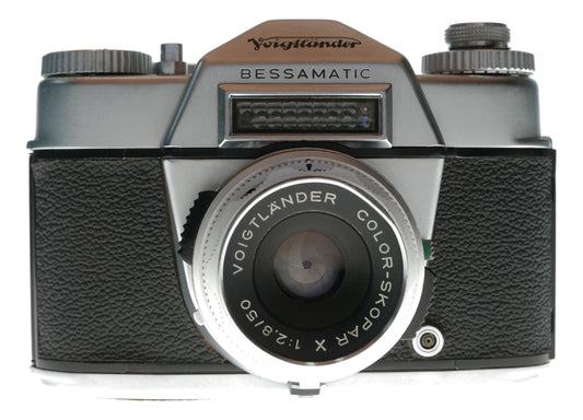 Voigtländer Bessamatic Vintage Film Camera with Color-Skopar 50mm f/2.8 Lens