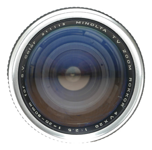 Minolta TV Zoom Rokkor 4X20 Vintage Zoom Lens, 20-80mm f/2.5, Made in Japan