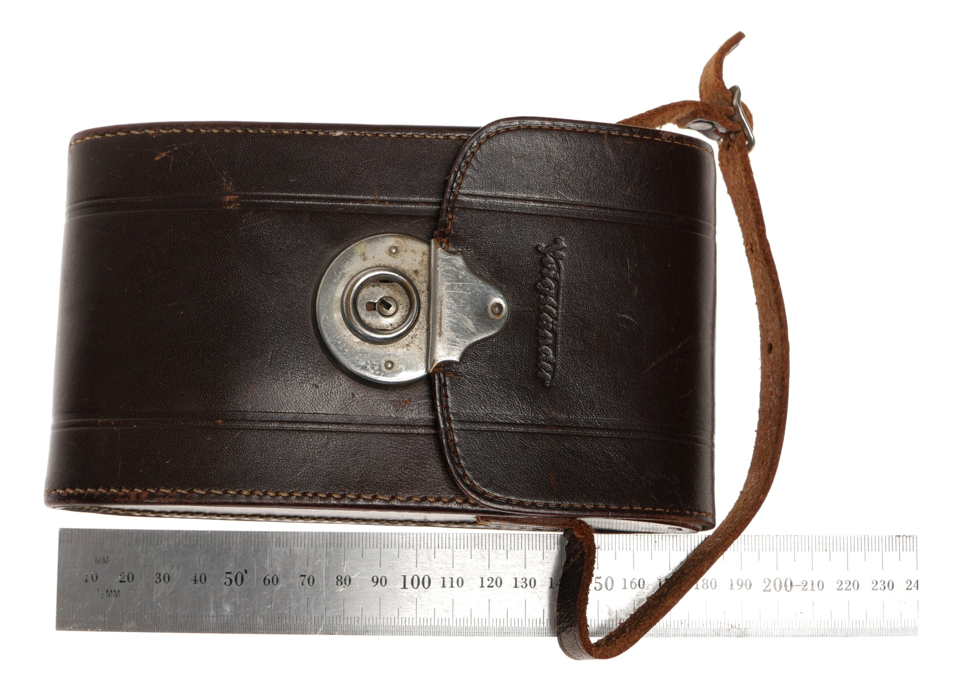 Voigtlander Leather Camera Case with Strap and Lock - View 3