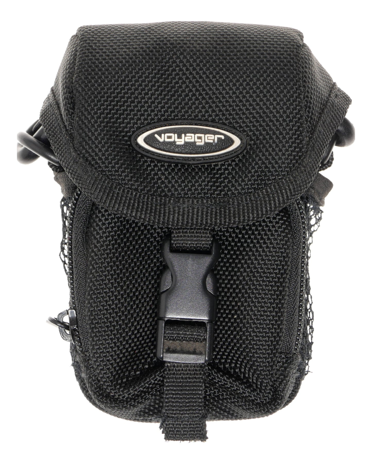 Voyager Black Nylon Camera Pouch Case with Buckle