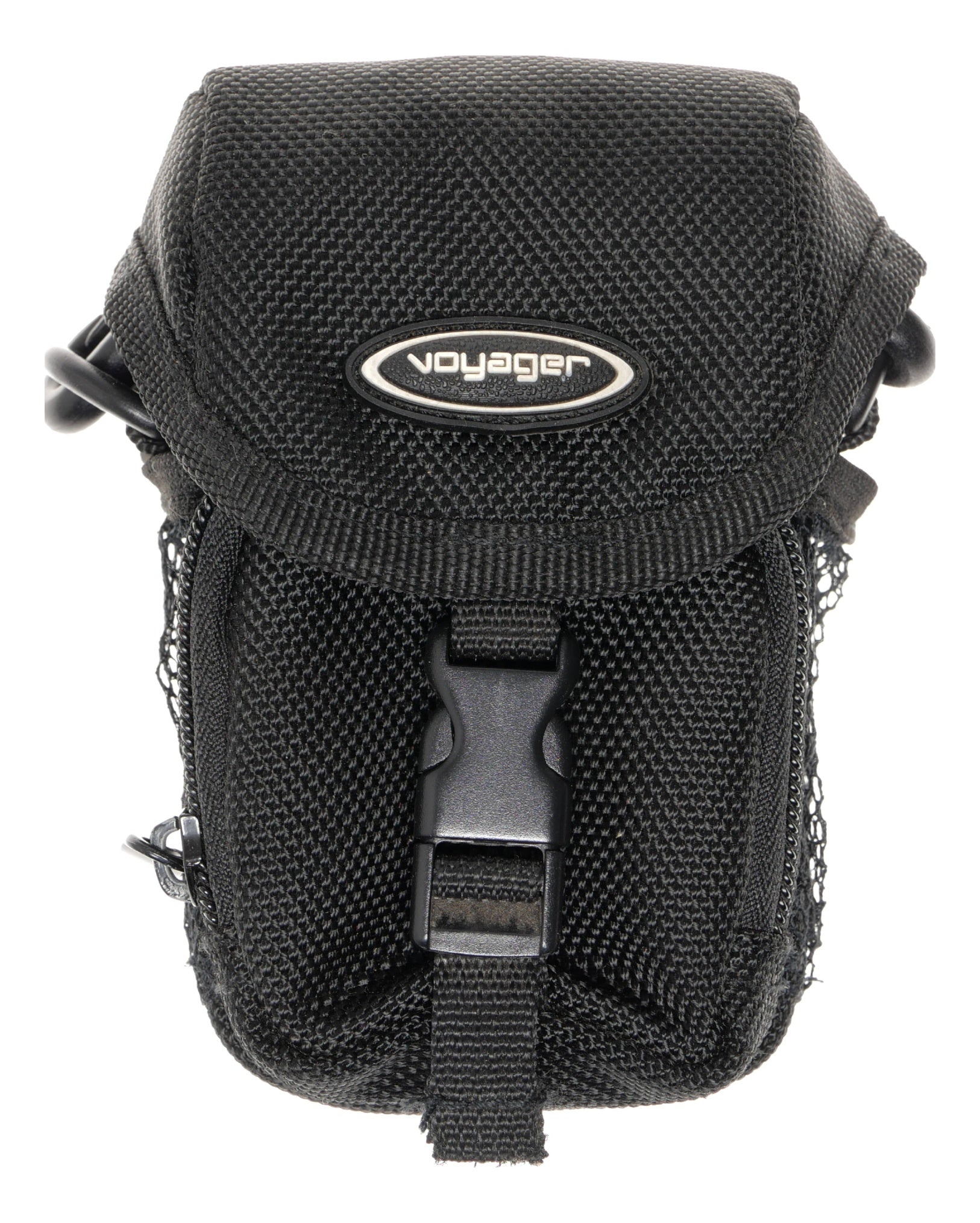 Voyager Black Nylon Camera Pouch Case with Buckle
