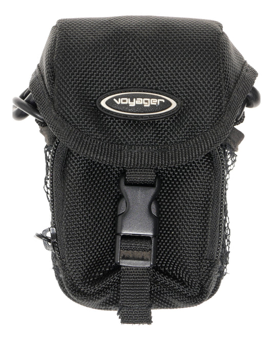 Voyager Black Nylon Camera Pouch Case with Buckle