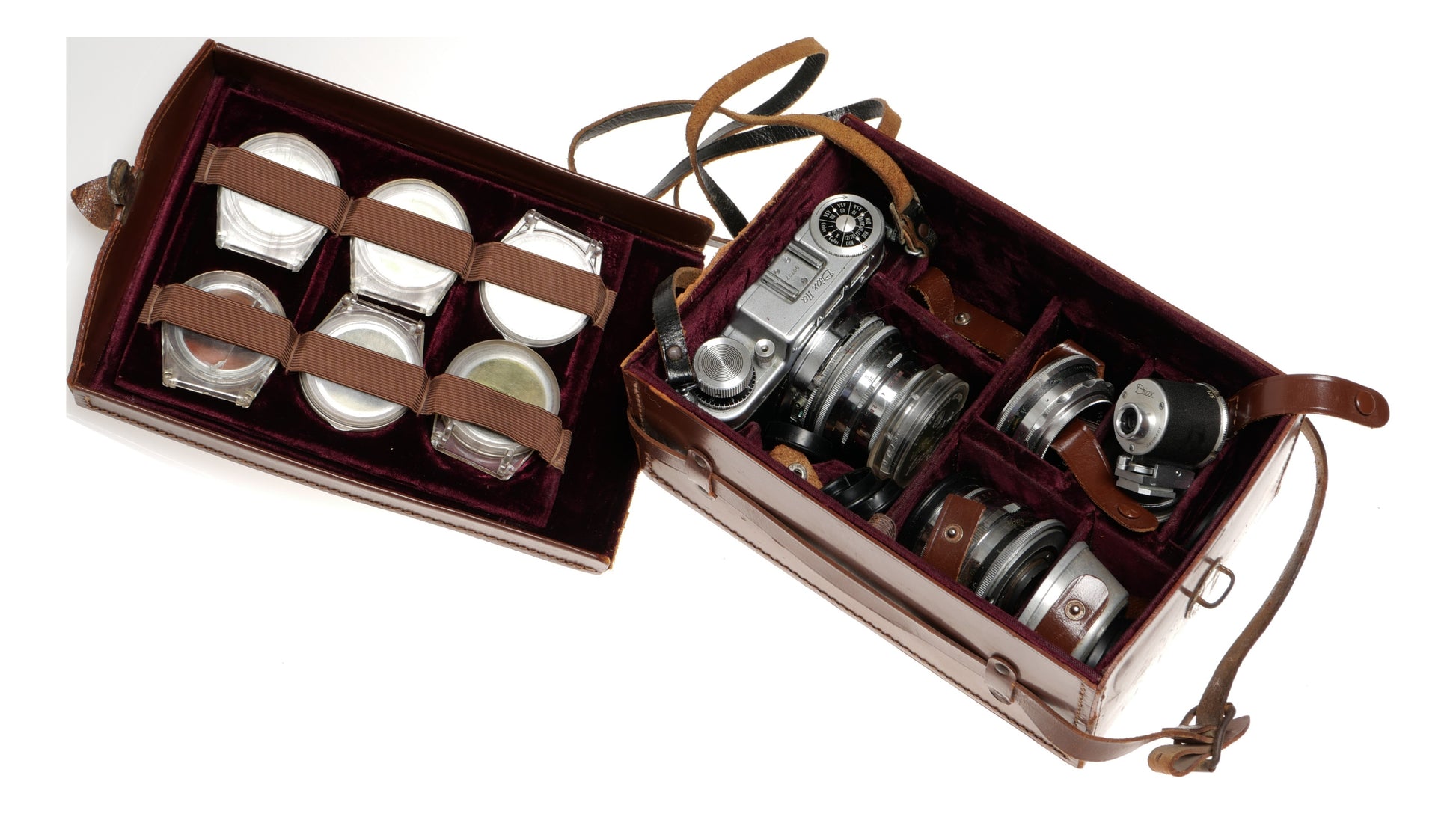 Diax IIa 35mm Rangefinder Camera with Lenses and Case
