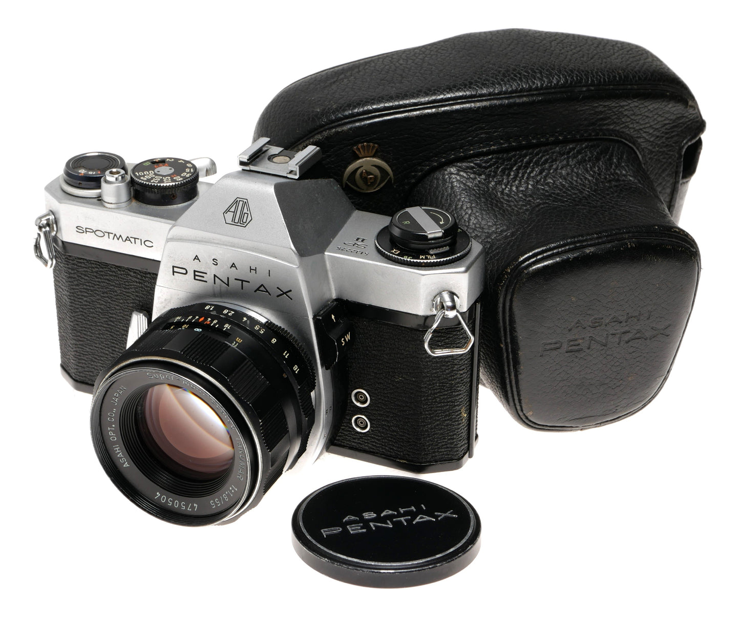 Asahi Pentax Spotmatic SP II 35mm SLR Camera with 55mm Lens - View 2