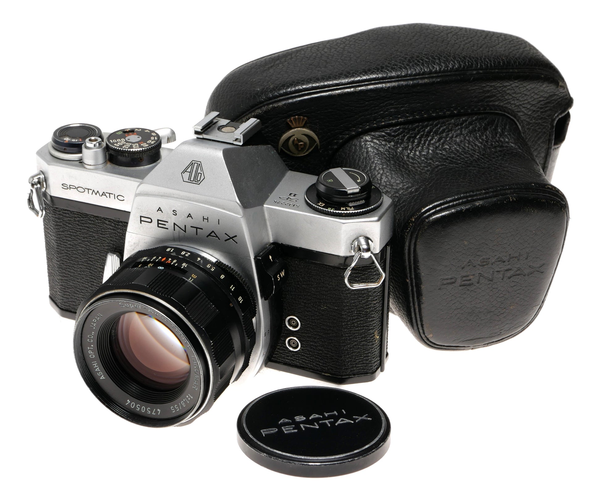 Asahi Pentax Spotmatic SP II 35mm SLR Camera with 55mm Lens - View 2
