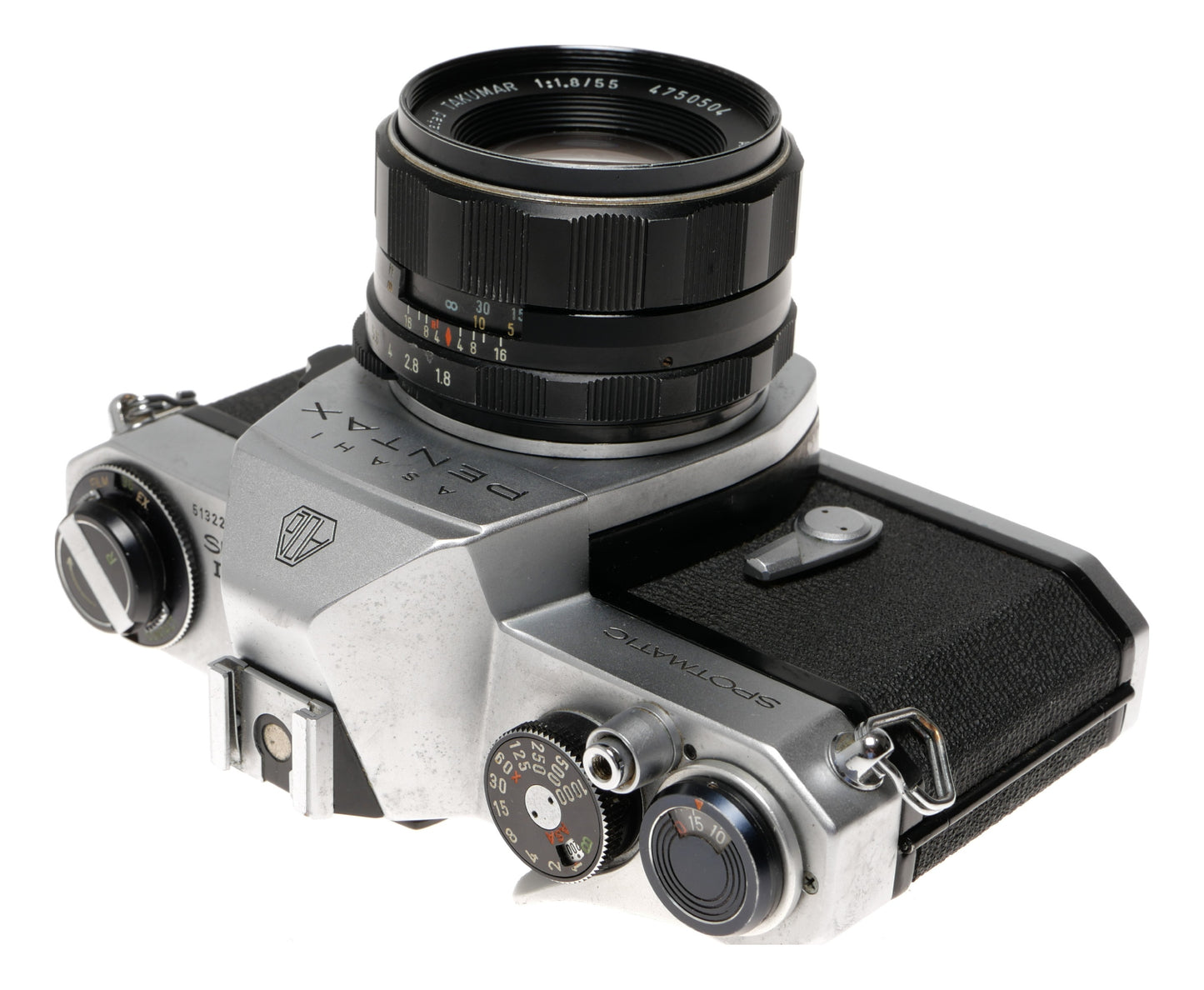 Asahi Pentax Spotmatic SP II 35mm SLR Camera with 55mm Lens - View 5