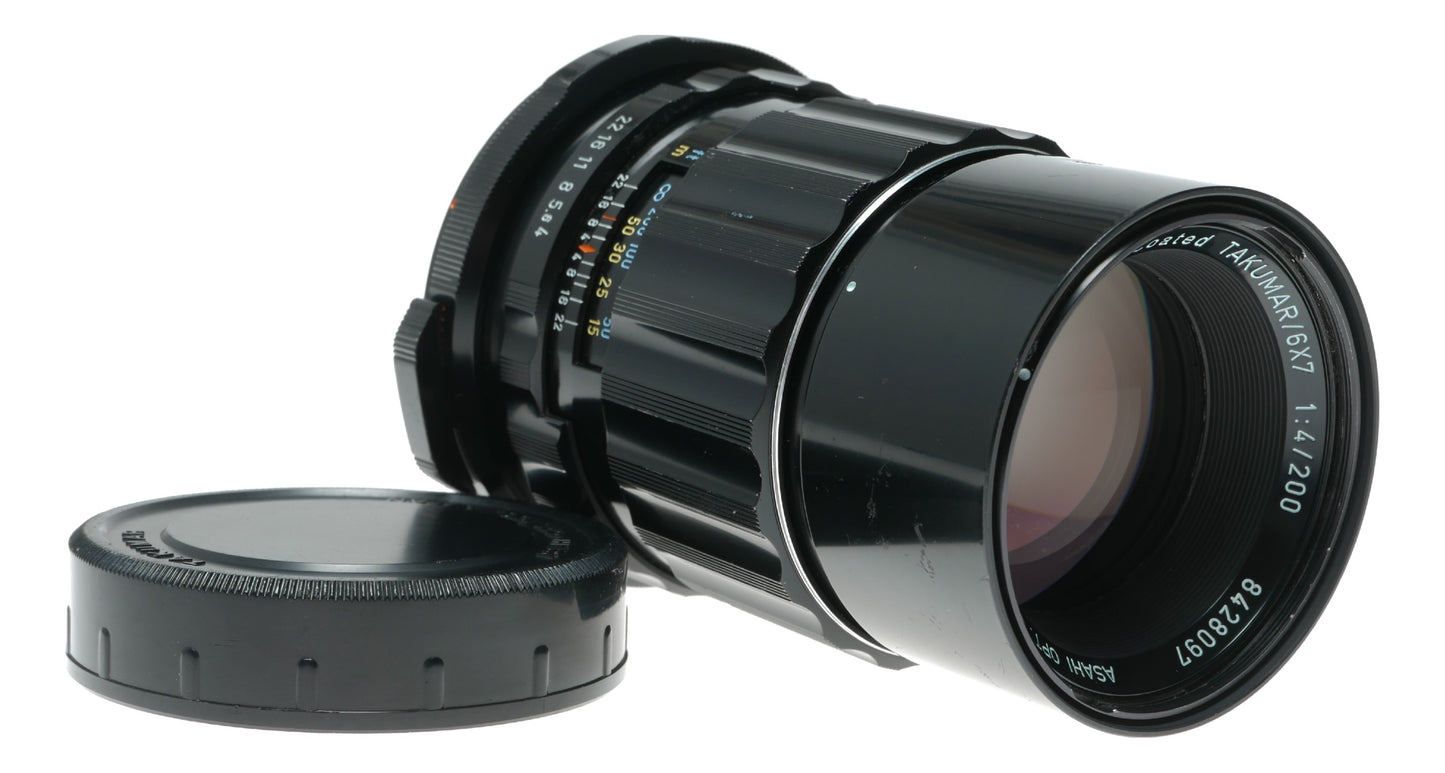 Pentax Takumar 6x7 200mm f/4 Super-Multi-Coated Lens by Asahi Optical Co. Japan