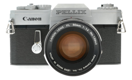 Canon Pellix Vintage SLR Camera with Canon FL 50mm f/1.4 Lens